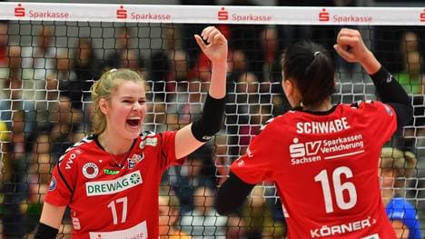 Die Damen des Dresdner SC treffen am 8. Spieltag der Volleyball-Bundesliga auf den USC Münster