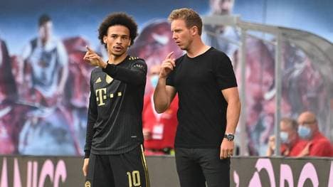 Julian Nagelsmann (r.) machte Leroy Sané (l.) wieder stark