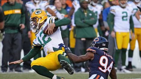 Aaron Rodgers von den Green Bay Packers wurde von den Chciago Bears fünf Mal gesacked