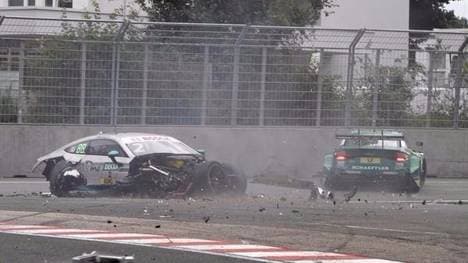 Beide Piloten kamen bei dem schweren Undall am Norisring glimpflich davon