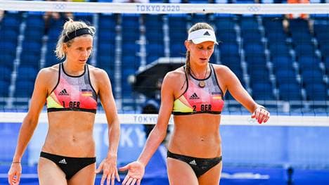 Laura Ludwig (l.) und Margareta Kozuch sind im Viertelfinale ausgeschieden