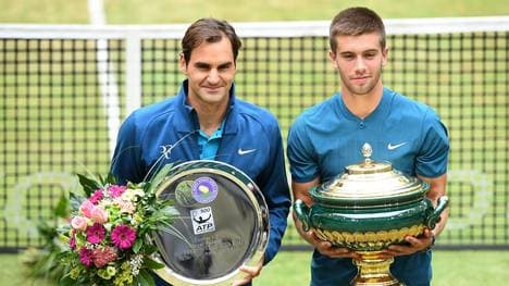 Borna Coric siegte 2018 im Endspiel von Halle gegen Roger Federer