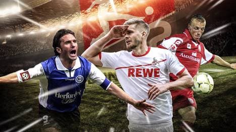 Simon Terodde (M.) nimmt die Spitze der ewigen Torjägerliste der 2. Bundesliga ins Visier