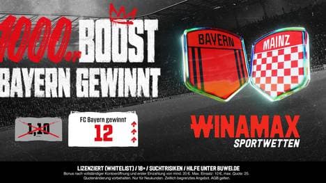 1000er Quotenboost bei Winamax zum Bayern-Mainz Spiel