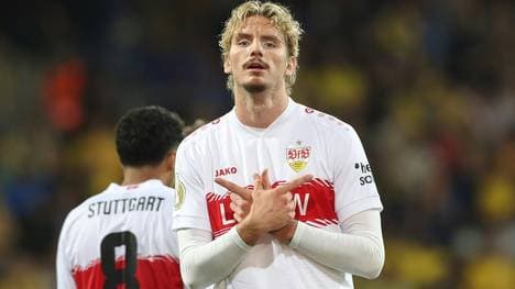 Nick Woltemade im letzten Spiel mit dem VfB