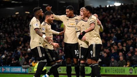 Manchester United bejubelt den Sieg gegen Burnley