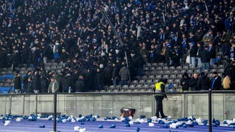 Viele Hertha-Anhänger verließen die Ostkurve 