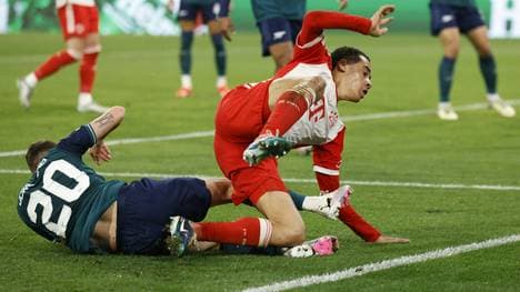 Bayern-Star Jamal Musiala gegen Arsenals Jorginho