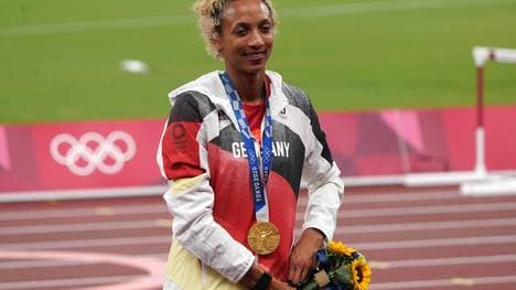 Bei den Olympischen Spielen in Tokio sprang Malaika Mihambo zu Gold