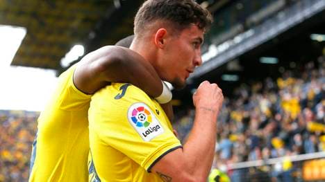 Yeremy Pino bejubelt eines seiner Tore gegen Espanyol