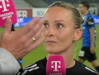 Schiedsrichterin Fabienne Michel bewertet nach dem 3.Liga-Auftakt zwischen Fortuna Düsseldorf und Waldhof Mannheim eine ihrer Entscheidungen sehr kritisch. Dafür gibt es ein großes Lob von Magenta-Experten Fabian Klos.