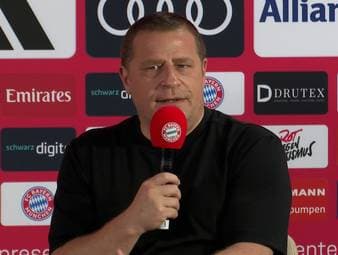 Sportvorstand Max Eberl äußert sich im Trainingslager des FC Bayern München am Tegernsee zu den Planungen auf der Linksverteidigerposition. Einen Verkauf von Alphonso Davies schließt der Sportvorstand aus. 