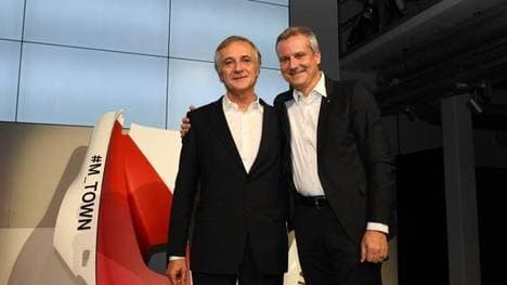 Charly Lamm mit BMW-Sportchef Jens Marquardt am Freitag in München