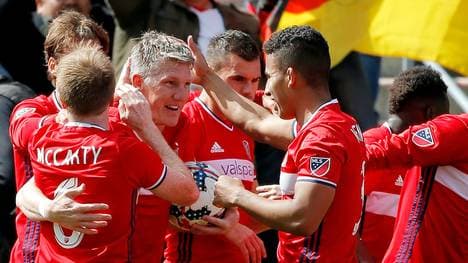 Bastian Schweinsteiger bejubelte mit Chicago Fire den ersten Punkt in der noch jungen Saison
