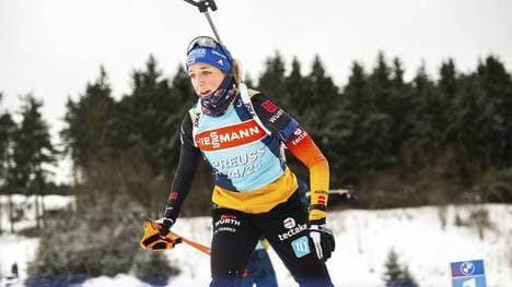 Franziska Preuß sprintete in Oberhof nur zu Platz 28