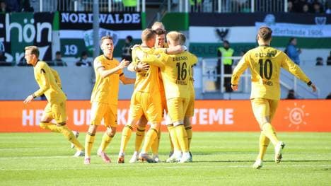 Dresden jubelt über den Führungstreffer 
