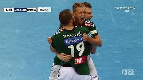 Leipzigs Marvin Sommer jubelt nach dem Siegtor gegen Magdeburg