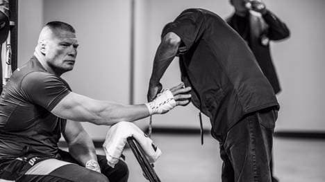 Brock Lesnar vor seinem Kampf gegen Mark Hunt