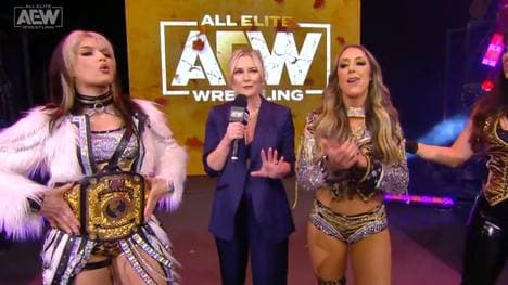 Jamie Hayter (l.) ist jetzt "richtiger" Damenchampion bei AEW