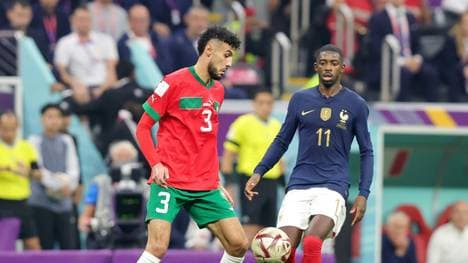Mazraoui spielte gegen Frankreich die erste Halbzeit