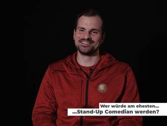 Unsere Challenge für die deutsche Eishockey-Nationalmannschaft: Bei "Wer würde am ehesten..." muss das DEB-Team einen Spieler auswählen - und dabei knifflige Fragen beantworten.