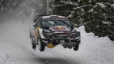 Sebastien Ogier war als "Schneepflug" bei der Rallye Schweden chancenlos