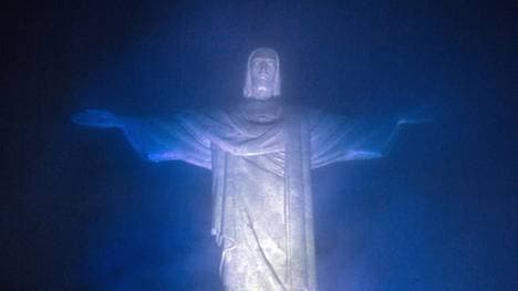 Am "Fair Play Day" am 10. Juni erstrahlte die berühmte Statue in den argentinischen Farben