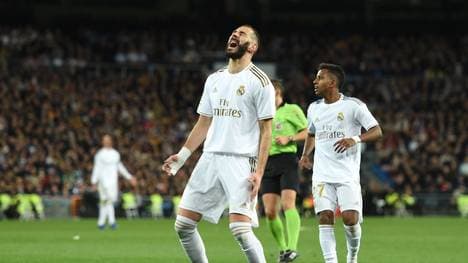 Real Madrids Karim Benzema (l.) verzweifelte gegen Athletic Bilbao