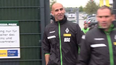 Andre Schubert leitete am Dienstag sein erstes Training mit den Gladbacher Profis