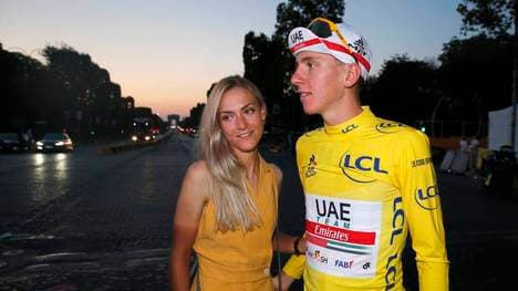 Tadej Pogacar mit Freundin Urska Zigart - selbst erfolgreiche Radsportlerin