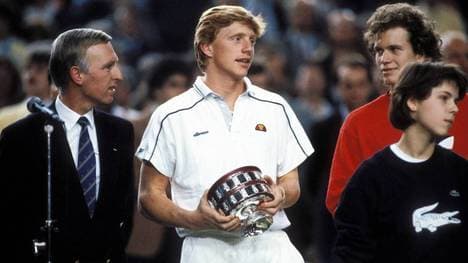 Claus Stauder (l.) war der DTB-Präsident der goldenen deutschen Tennis-Ära