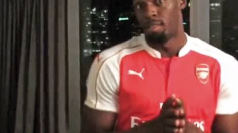 Usain Bolt im Arsenal-Trikot