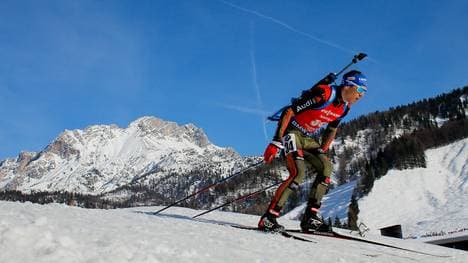 Simon Schempp in Aktion bei Biathlon-WM