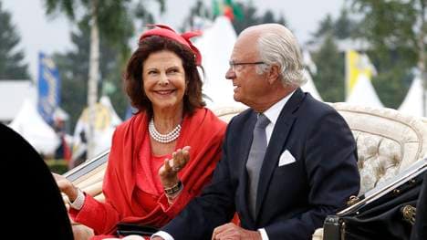 Königin Silvia von Schweden und Carl XVI. Gustaf beim CHIO in Aachen