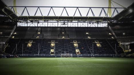 Die Südtribüne in Dortmund bleibt gegen Wolfsburg leer