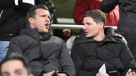 Zwischen Markus Krösche (l.) und Oliver Glasner (r.) rumorte es immer wieder