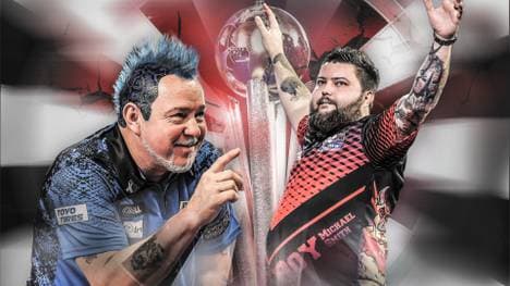 Peter Wright (l.) oder Michael Smith - wer wird Darts-Weltmeister?