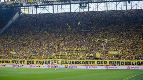 Die BVB-Fans kritisierten beim Spiel gegen Werder die hohen Ticketpreise