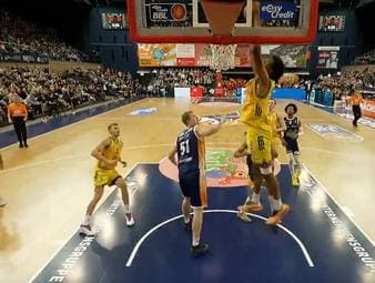 Die BBL-Highlights der Partie Rostock Seawolves - Alba Berlin im Video.