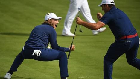Tommy Fleetwood feiert einen Lochgewinn