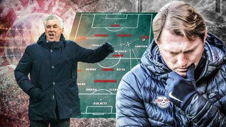 FC-Bayern-Trainer Carlo Ancelotti coachte Ralph Hasenhüttl und RB Leipzig aus