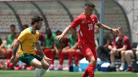 Granit Xhaka (r.) bei der WM-Generalprobe 