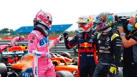 Max Verstappen (m.) macht sich für Nico Hülkenberg (l.) bei Red Bull stark