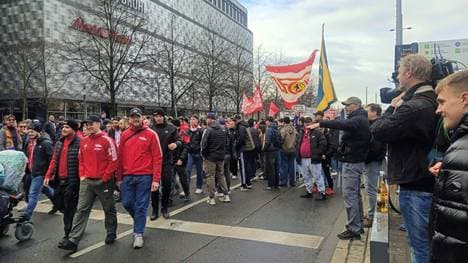 Fan-Demo in Leipzig