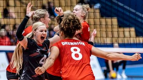 Kimberly Drewniok (Nr.8) hatte ihre DVV-Karriere eigentlich schon beendet