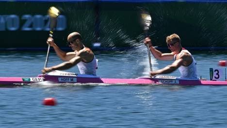 Max Hoff (l.) und Jacob Schopf holen die Silbermedaille