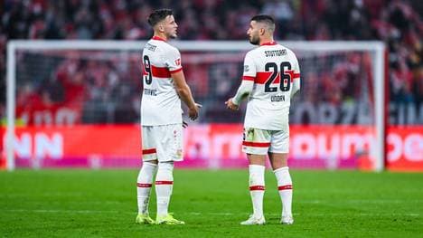 Ermedin Demirovic (l.) und Deniz Undav (r.) stehen gegen den FC Augsburg beide in der Startelf