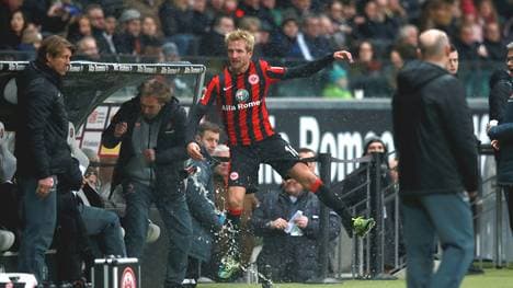 Stafan Aigner von Eintracht Frankfurt v Hamburger SV - Bundesliga