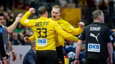 Andreas Wolff und David Späth beim Jubel