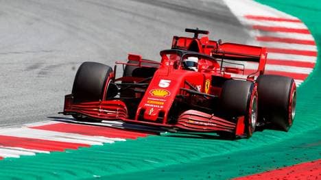 Sebastian Vettel kann im Ferrari nicht mit Mercedes mithalten